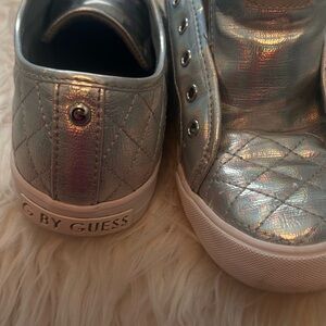 G by Guess Metallic Quilted Slip-On Sneakers - Silver Iridescent